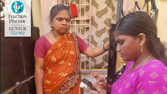 A volunteer collects data during the caste survey. (HT photo)