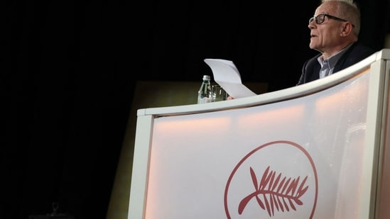 Festival General Delegate Thierry Fremaux holds a press conference to announce the official selection of the 77th edition of the Cannes Film Festival. (Photo by ALAIN JOCARD / AFP) (AFP)