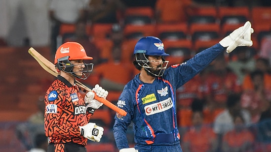 Abhishek Sharma scored 75 off 28 balls in SRH's 10-wicket win over LSG (PTI)