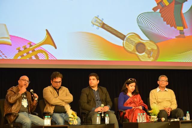 The session entitled India Now and In Transition – The Way Forward for Indian Democracy comprised writers (from left) Omair Ahmad and Utpal Kumar, moderator Atul K Thakur, writer Ghazala Wahab, and academic Banibrata Mahanta. (Baranras Literature Festival) The session entitled India Now and In Transition – The Way Forward for Indian Democracy comprised writers (from left) Omair Ahmad and Utpal Kumar, moderator Atul K Thakur, writer Ghazala Wahab, and academic Banibrata Mahanta. (Baranras Literature Festival)