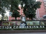 BJP delegation, led by IT minister Ashwini Vaishnaw, approached the Election Commission on Monday. (PTI)