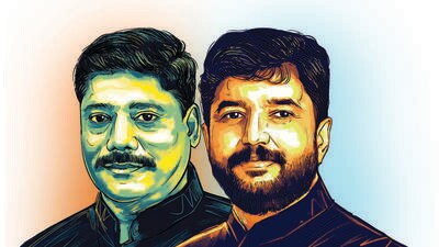 (left) Congress’ Ravindra Dhangekar and BJP’s Murlidhar Mohol. (GANESH GAMARE) (left) Congress’ Ravindra Dhangekar and BJP’s Murlidhar Mohol. (GANESH GAMARE)
