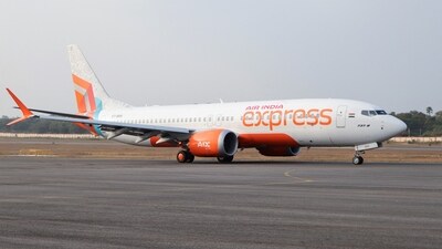 FILE PHOTO: An Air India Express aircraft is displayed at Wings India 2024 aviation event at Begumpet airport, Hyderabad, India, January 18, 2024. (REUTERS/Almaas Masood/)