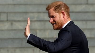 Britain's Prince Harry arrives to attend the Invictus Games Foundation 10th Anniversary Service of Thanksgiving at St Paul’s Cathedral, in London, Britain, May 8, 2024. REUTERS/Toby Melville (REUTERS)