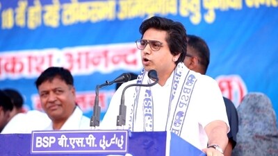 Bahujan Samaj Party national coordinator Akash Anand (HT Photo) (HT_PRINT) Bahujan Samaj Party national coordinator Akash Anand (HT Photo) (HT_PRINT)