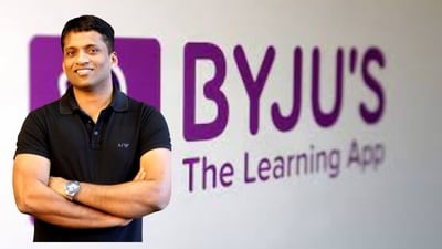 Byju Raveendran is seen. Byju Raveendran is seen.