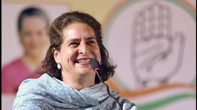 Congress general secretary Priyanka Gandhi Vadra addressing a public meeting in Amethi on Thursday. (PTI PHOTO) Congress general secretary Priyanka Gandhi Vadra addressing a public meeting in Amethi on Thursday. (PTI PHOTO)