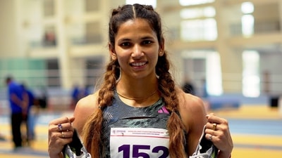 A file image of Indian sprinter Jyothi Yarraji. (PTI) A file image of Indian sprinter Jyothi Yarraji. (PTI)