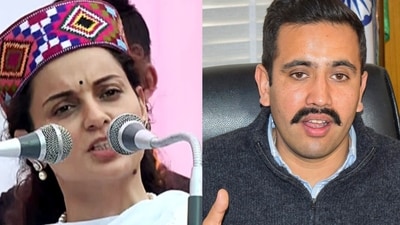 Actor-turned-politician Kangana Ranaut; Congress leader Vikramaditya Singh Actor-turned-politician Kangana Ranaut; Congress leader Vikramaditya Singh