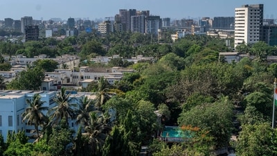 Mumbai, India - May 8, 2024: A top view of the Government Colony at Bandre in Mumbai, India, on Wednesday, May 8, 2024. (Photo by Satish Bate/ Hindustan Times) (Hindustan Times)