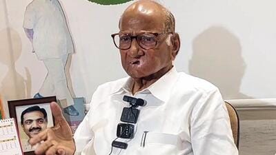 Nationalist Congress Party (Sharadchandra Pawar) (NCP-SCP) chief Sharad Pawar addresses a press conference, in Satara on Thursday. (ANI) Nationalist Congress Party (Sharadchandra Pawar) (NCP-SCP) chief Sharad Pawar addresses a press conference, in Satara on Thursday. (ANI)