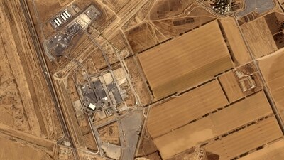 This handout satellite picture obtained from Planet Labs PBC and taken on May 3, 2024 shows a wide view of the Kerem Shalom border crossing between Israel and the Gaza Strip. (AFP) This handout satellite picture obtained from Planet Labs PBC and taken on May 3, 2024 shows a wide view of the Kerem Shalom border crossing between Israel and the Gaza Strip. (AFP)