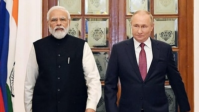 Prime Minister Narendra Modi with Russian President Vladimir Putin. (ANI File)