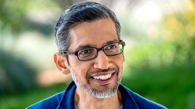 Sundar Pichai, chief executive officer of Alphabet Inc., during an interview on "The Circuit with Emily Chang" at Google's Bay View campus in Mountain View, California, US. (Bloomberg)