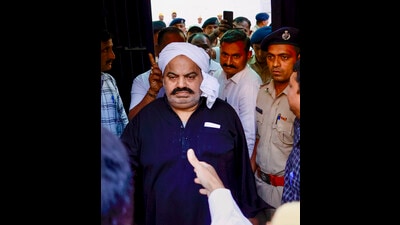 Slain mafia-politician Atiq Ahmed outside Sabarmati Central Jail (PTI FILE ) Slain mafia-politician Atiq Ahmed outside Sabarmati Central Jail (PTI FILE )
