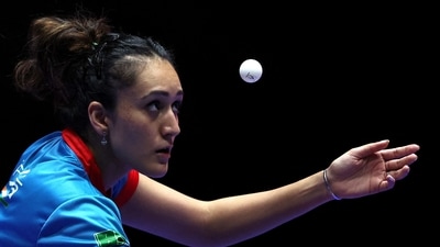 India's Manika Batra in action during her women's singles group stage match (REUTERS)