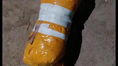 The packet that was reportedly dropped in Retewali Bhaini village of Fazilka. (Photo: X)