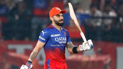 Royal Challengers Bengaluru's Virat Kohli celebrates (ANI)