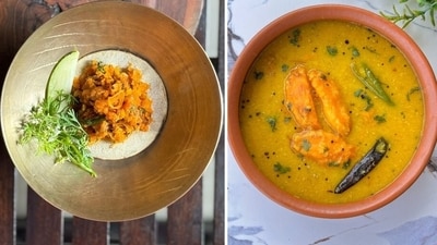 Mangoes go well with savoury Indian dishes (Recipes by (L) Reetu Uday Kugaji and (R) Sanjana Das ) Mangoes go well with savoury Indian dishes (Recipes by (L) Reetu Uday Kugaji and (R) Sanjana Das )