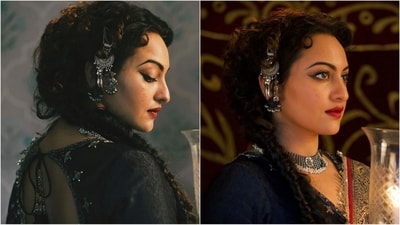 She styled her look with a silver choker necklace and a pessa mang tikka. With the help of hairstylist Madhuri Nakhale, Sonakshi styled her curly locks into a braided ponytail that looked just sassy. (Instagram/@aslisona) She styled her look with a silver choker necklace and a pessa mang tikka. With the help of hairstylist Madhuri Nakhale, Sonakshi styled her curly locks into a braided ponytail that looked just sassy. (Instagram/@aslisona)