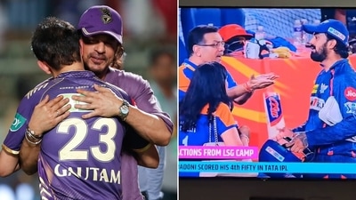 Shah Rukh Khan (L) and Sanjiv Goenka are at the opposite end of the spectrum (ANI-Screengrab) Shah Rukh Khan (L) and Sanjiv Goenka are at the opposite end of the spectrum (ANI-Screengrab)
