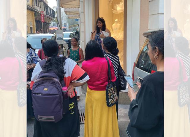 Saranya Subramanian conducts poetry walks in different parts of Mumbai. Saranya Subramanian conducts poetry walks in different parts of Mumbai.