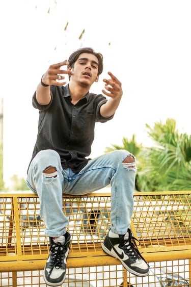 Pratyush Ojha, a student of Shaheed Bhagat Singh College, says, "As a student of political science, I'm very aware of my role in democracy. My idea is to rap about what people think but can't say." (Photo: Raajessh Kashyap/HT) Pratyush Ojha, a student of Shaheed Bhagat Singh College, says, "As a student of political science, I'm very aware of my role in democracy. My idea is to rap about what people think but can't say." (Photo: Raajessh Kashyap/HT)