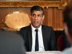 Britain's Prime Minister Rishi Sunak hosts a meeting with Vice Chancellors from some of the country's leading universities, and representatives from the Union of Jewish Students, inside Downing Street in central London.