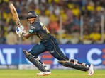 Gujarat Titans' Sai Sudharsan plays a shot in GT vs CSK match Gujarat Titans' Sai Sudharsan plays a shot in GT vs CSK match