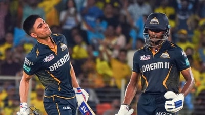Gujarat Titans' captain Shubman Gill celebrates his century during the match against Chennai Super Kings in the Indian Premier League 2024, at Narendra Modi Stadium in Ahmedabad (ANI) Gujarat Titans' captain Shubman Gill celebrates his century during the match against Chennai Super Kings in the Indian Premier League 2024, at Narendra Modi Stadium in Ahmedabad (ANI)