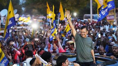 Arvind Kejriwal addresses his supporters after his release from Tihar jail on on Friday. (HT Photo) Arvind Kejriwal addresses his supporters after his release from Tihar jail on on Friday. (HT Photo)