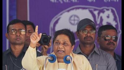 BSP chief Mayawati addresses a public meeting for Lok Sabha elections, in Kanpur, Friday. (PTI Photo) BSP chief Mayawati addresses a public meeting for Lok Sabha elections, in Kanpur, Friday. (PTI Photo)