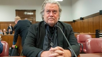 Steve Bannon appears in court in New York, Jan. 12, 2023. A federal appeals court has upheld the criminal conviction of Donald Trump's longtime ally for defying a subpoena from the House committee investigating the attack on the U.S. Capitol. A three-judge panel of the U.S. Court of Appeals for the D.C. Circuit on Friday, May 10, 2024, rejected Bannon's challenges to his contempt of Congress conviction. (Steven Hirsch/New York Post via AP, Pool, File) (AP) Steve Bannon appears in court in New York, Jan. 12, 2023. A federal appeals court has upheld the criminal conviction of Donald Trump's longtime ally for defying a subpoena from the House committee investigating the attack on the U.S. Capitol. A three-judge panel of the U.S. Court of Appeals for the D.C. Circuit on Friday, May 10, 2024, rejected Bannon's challenges to his contempt of Congress conviction. (Steven Hirsch/New York Post via AP, Pool, File) (AP)