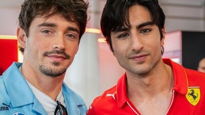 He also shared happy pictures with F1 racer Charles Leclerc while at it. He also shared happy pictures with F1 racer Charles Leclerc while at it.