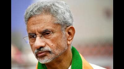 New Delhi, India - April 14, 2024: External Affaris Minister S. Jaishankar during the launch of BJP's Sankalp Patra for Lok Sabha Elections 2024 at BJP HQ, in New Delhi, India, on Sunday, April 14, 2024. (Photo by Ajay Aggarwal/ Hindustan Times) (Hindustan Times) New Delhi, India - April 14, 2024: External Affaris Minister S. Jaishankar during the launch of BJP's Sankalp Patra for Lok Sabha Elections 2024 at BJP HQ, in New Delhi, India, on Sunday, April 14, 2024. (Photo by Ajay Aggarwal/ Hindustan Times) (Hindustan Times)