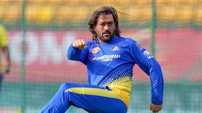 MS Dhoni during a training session. (PTI) MS Dhoni during a training session. (PTI)