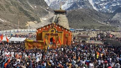 The Char Dham Yatra started on Friday with the opening of the portals of Yamunotri, Gangotri and Kedarnath Dham amid Vedic chants on the occasion of Akshay Tritiya in Garhwal Himalayas. (HT Photo) The Char Dham Yatra started on Friday with the opening of the portals of Yamunotri, Gangotri and Kedarnath Dham amid Vedic chants on the occasion of Akshay Tritiya in Garhwal Himalayas. (HT Photo)