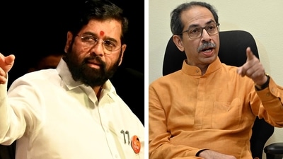 Maharashtra chief minister Eknath Shinde on Thursday reacted to Uddhav Thackeray's 'traitor' barb (File photos) Maharashtra chief minister Eknath Shinde on Thursday reacted to Uddhav Thackeray's 'traitor' barb (File photos)