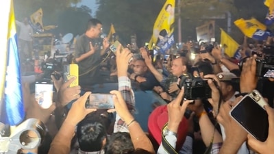 Arvind Kejriwal's first address after coming out of Tihar jail. (Hemani Bhandari) Arvind Kejriwal's first address after coming out of Tihar jail. (Hemani Bhandari)