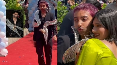 College student imitating Orry at Jamnagar gala. (Instagram/@noorifications)