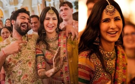 Vicky Kaushal and Katrina Kaif on their Mehendi ceremony Vicky Kaushal and Katrina Kaif on their Mehendi ceremony