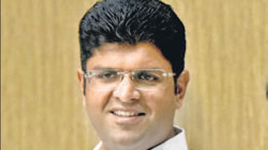 JJP leader Dushyant Singh Chautala. (HT PHOTO)