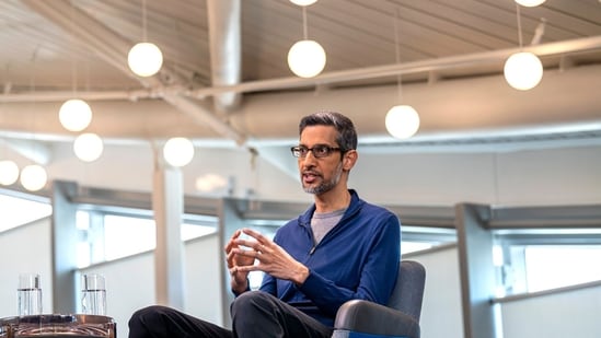 Sundar Pichai said artificial intelligence has been a key focus of the Google parent since 2016, back when ChatGPT-maker OpenAI was in its infancy. (Bloomberg)