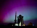Northern lights appear in the night sky above the Brocken early Saturday, May 11, 2024, in Schierke, northern Germany. (AP/PTI) Northern lights appear in the night sky above the Brocken early Saturday, May 11, 2024, in Schierke, northern Germany. (AP/PTI)