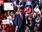 Former U.S. President and Republican presidential candidate Donald Trump attends a campaign rally in Wildwood, New Jersey, U.S., May 11, 2024. REUTERS/Evelyn Hockstein