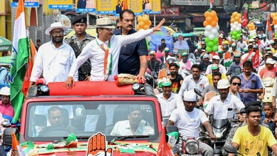 Congress candidate from Baharampur constituency Adhir Ranjan Chowdhury during an election campaign in Murshidabad, West Bengal. (PTI) Congress candidate from Baharampur constituency Adhir Ranjan Chowdhury during an election campaign in Murshidabad, West Bengal. (PTI)