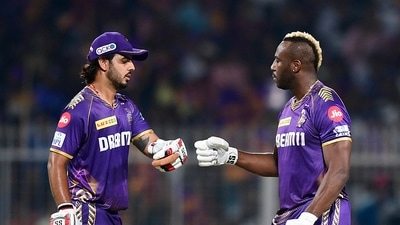 Nitish Rana (33) and Andre Russell (24) also played crucial knocks for Kolkata Knight Riders in the rain-affected to help them post a challenging total. (ANI ) Nitish Rana (33) and Andre Russell (24) also played crucial knocks for Kolkata Knight Riders in the rain-affected to help them post a challenging total. (ANI )