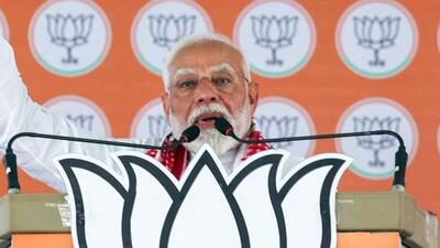 Balangir, May 11 (ANI): Prime Minister Narendra Modi addresses a public meeting for the Odisha Assembly and Lok Sabha elections, in Balangir on Saturday. (ANI Photo) (BJP) Balangir, May 11 (ANI): Prime Minister Narendra Modi addresses a public meeting for the Odisha Assembly and Lok Sabha elections, in Balangir on Saturday. (ANI Photo) (BJP)