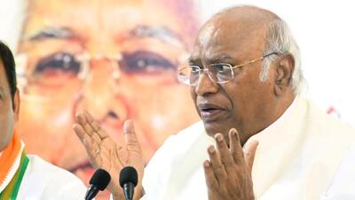 Congress chief Mallikarjun Kharge. (HT photo) Congress chief Mallikarjun Kharge. (HT photo)