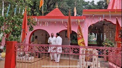 Exhibiting inter-faith harmony, two Muslim men of Kheral panchayat in Reasi district have donated four kanals of their land to facilitate the construction of a road to a 500-year-old Hindu temple. (HT Photo) Exhibiting inter-faith harmony, two Muslim men of Kheral panchayat in Reasi district have donated four kanals of their land to facilitate the construction of a road to a 500-year-old Hindu temple. (HT Photo)